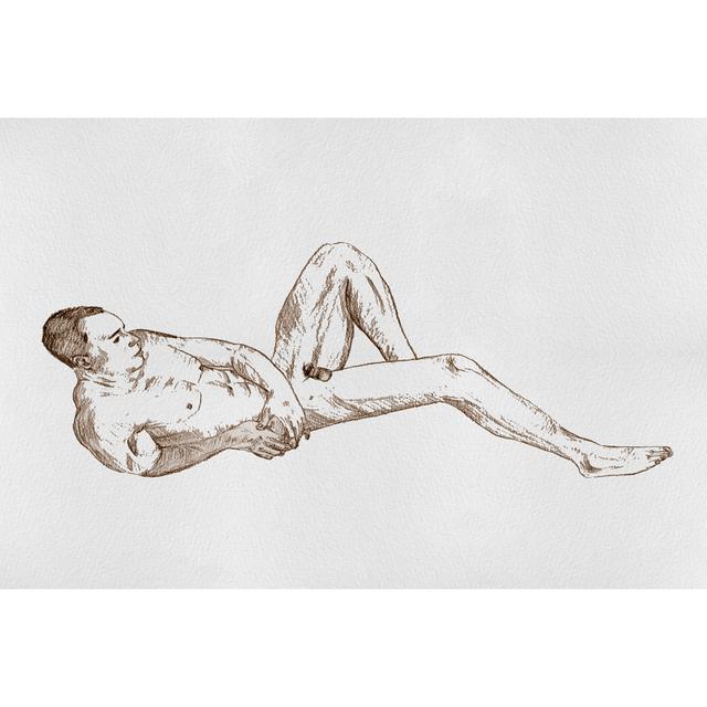 Male Body Sketch I - Wrapped Canvas Art Prints Wall Art Production Network Size: 61cm H x 91cm W on Productcaster.