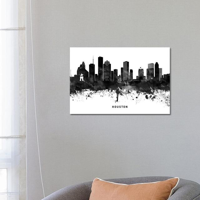 Houston Skyline Black & White Brayden Studio Size: 45.72cm H x 66.04cm W x 3.81cm D on Productcaster.