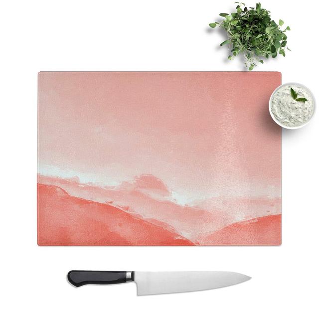 Tempered Glass Mountains Chopping Board East Urban Home Size: 39 cm W x 28.5 cm L on Productcaster.