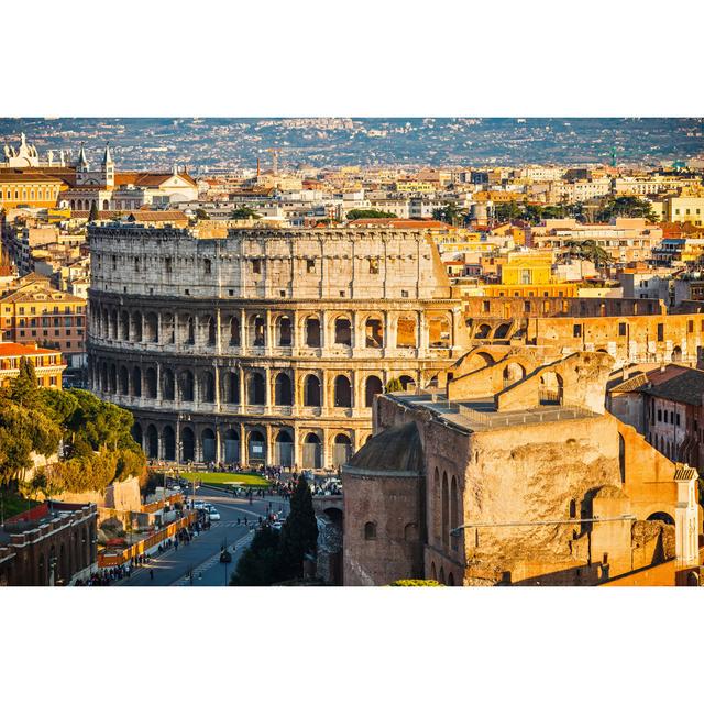 Francena Colosseum At Sunset by Sborisov - Wrapped Canvas Photograph Latitude Run Size: 81 cm H x 122 cm W x 3.8 cm D on Productcaster.