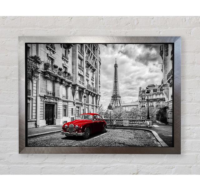 Eiffel Tower Streets 7 Latitude Run Size: 42cm H x 59.7cm W x 3.4cm D, Format: Silver Framed Paper on Productcaster.