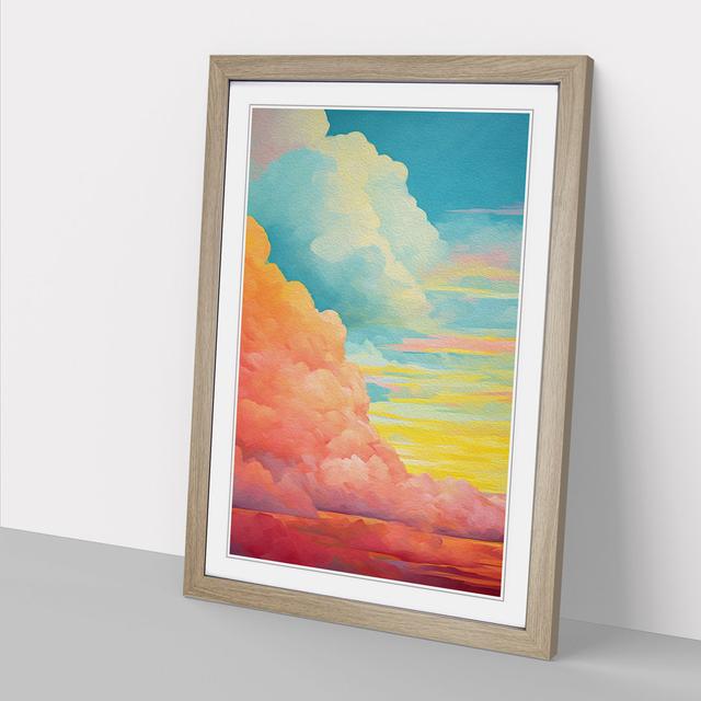 Cloudy Sky Colour Field Marlow Home Co. Format: Oak Framed, Size: 64cm H x 46cm W on Productcaster.