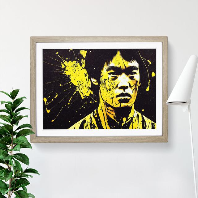 Bruce Lee Splash Vol.3 Abstract - Picture Frame Graphic Art Marlow Home Co. Size: 34cm H x 46cm W x 2cm D, Frame Colour: Oak Framed on Productcaster.