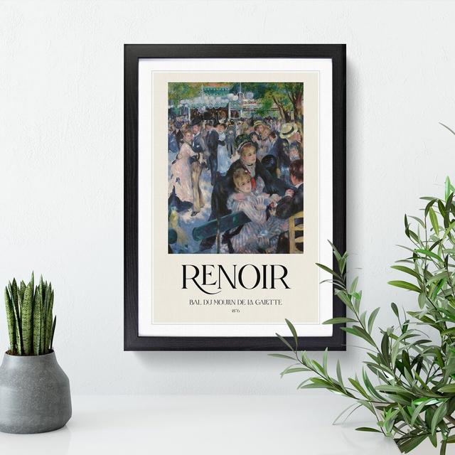 Dance At Le Moulin De La Galette by Pierre-Auguste Renoir - Single Picture Frame Print East Urban Home Size: 65cm H x 48cm W x 2cm D, Frame Option: Bl on Productcaster.