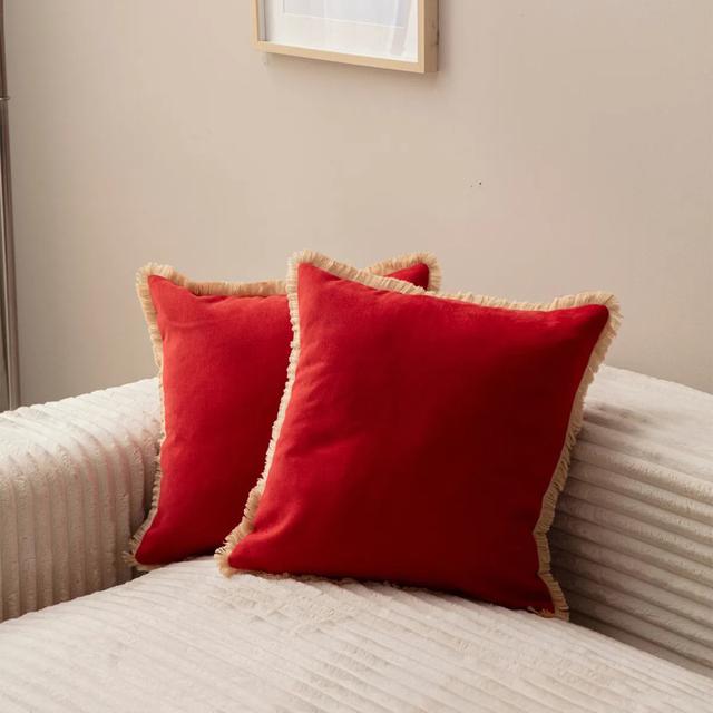 Cushion Cover World Menagerie Colour: Red/Beige on Productcaster.