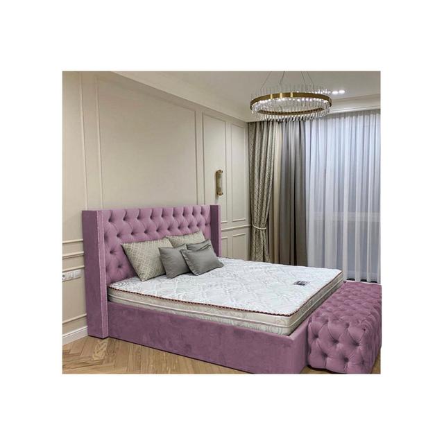 Dorrance Upholstered Bed Frame Rosdorf Park Colour: Lilac, Size: Kingsize (5') on Productcaster.