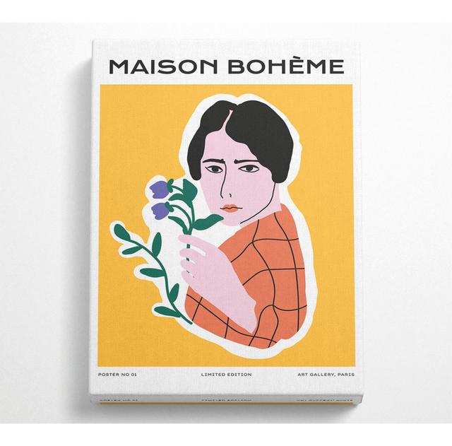 Maison Boheme Illustration - Wrapped Canvas Graphic Art Ophelia & Co. Size: 122cm H x 81cm W x 10cm D on Productcaster.