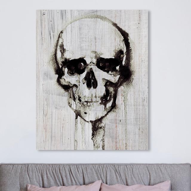 'Watercolour Skull' Painting on Wrapped Canvas East Urban Home Size: 91.4 cm H x 76.2 cm W on Productcaster.