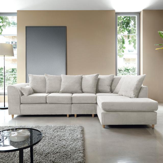 Jumbo Upholstered Corner Sectional Abakus Direct Orientation: Right Hand Facing on Productcaster.