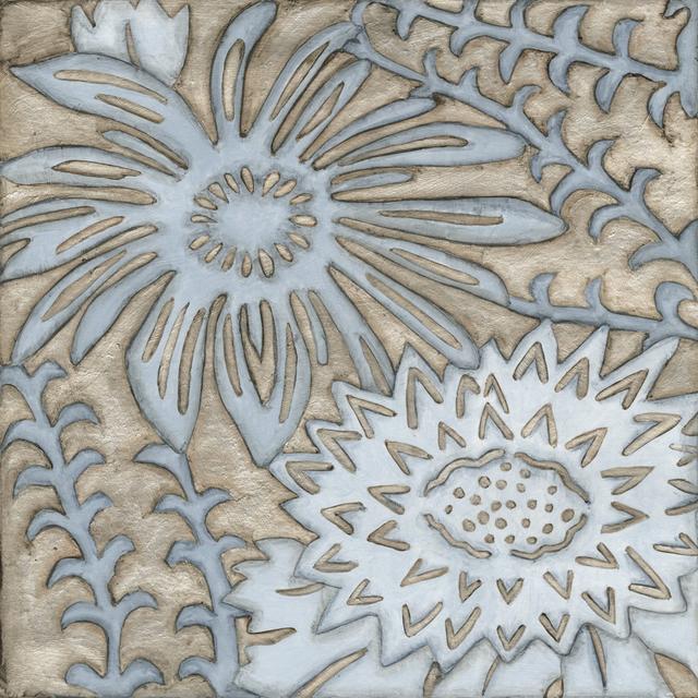 Silver Filigree III by Megan Meagher - Wrapped Canvas Graphic Art Rosalind Wheeler Size: 30cm H x 30cm W x 3.8cm D on Productcaster.