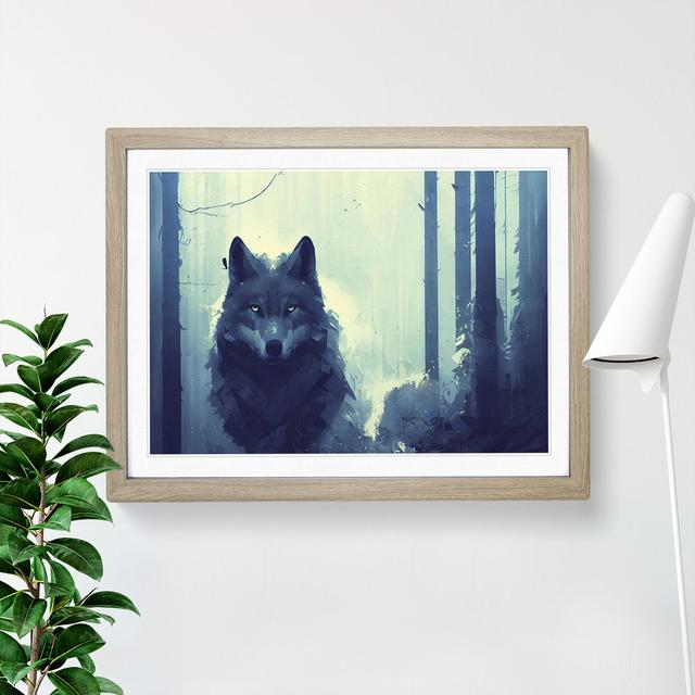 XH1022-10260X Wolf Art Painting Vol.3 - Single Picture Frame Painting Alpen Home Frame Colour: Oak, Size: 25cm H x 34cm W x 2cm D on Productcaster.