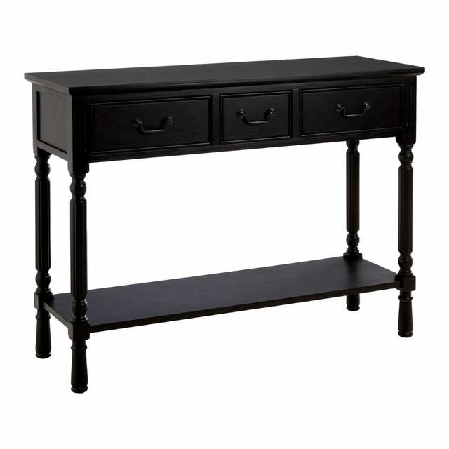 Nathen Console Table Lily Manor Colour: Vintage Black on Productcaster.