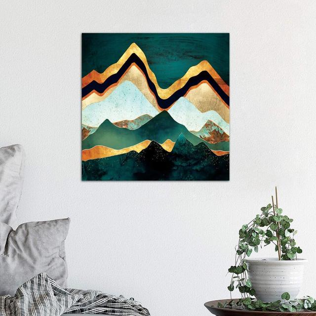 Velvet Copper Mountains by SpaceFrog Designs - Wrapped Canvas Graphic Art Print Fairmont Park Size: 45.72cm H x 45.72cm W x 1.91cm D on Productcaster.