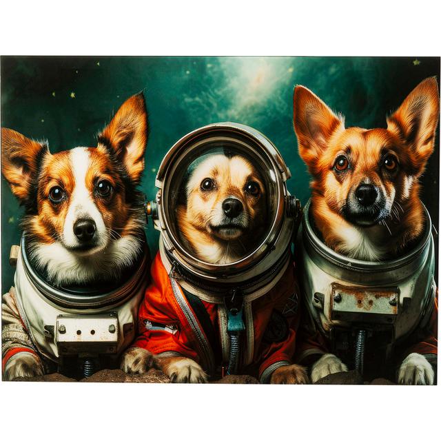 Astronauts Dogs Print on Glass KARE Design on Productcaster.