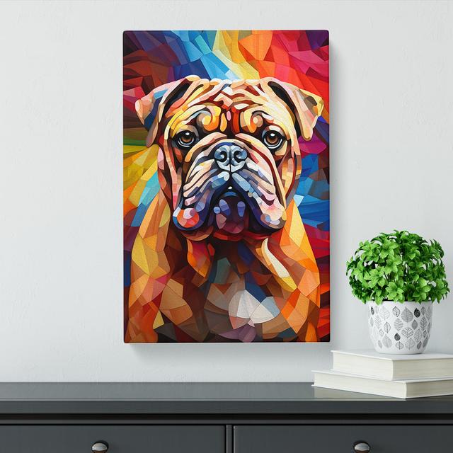 British Bulldog Orphism - Print Marlow Home Co. Size: 60cm H x 40cm W x 3cm D on Productcaster.