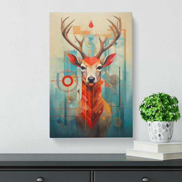 Deer Constructivism - Print Alpen Home Size: 50cm H x 35cm W x 3cm D on Productcaster.