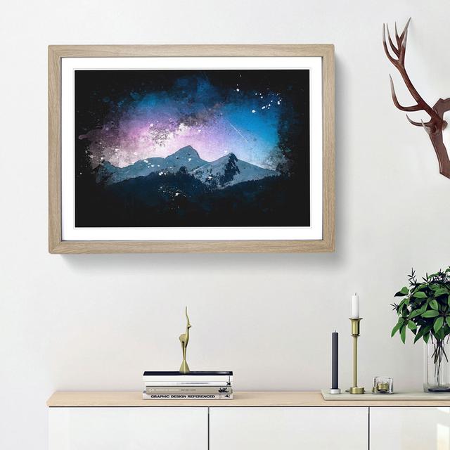 Shooting Star Over Moena In Italy - Picture Frame Graphic Art East Urban Home Frame Option: Oak Framed, Size: 62cm H x 87cm W x 2cm D on Productcaster.