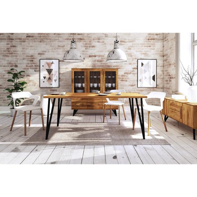 Grosvenor Square Dining Table Corrigan Studio Colour: Oak, Size: 76cm H x 100cm W x 80cm D on Productcaster.