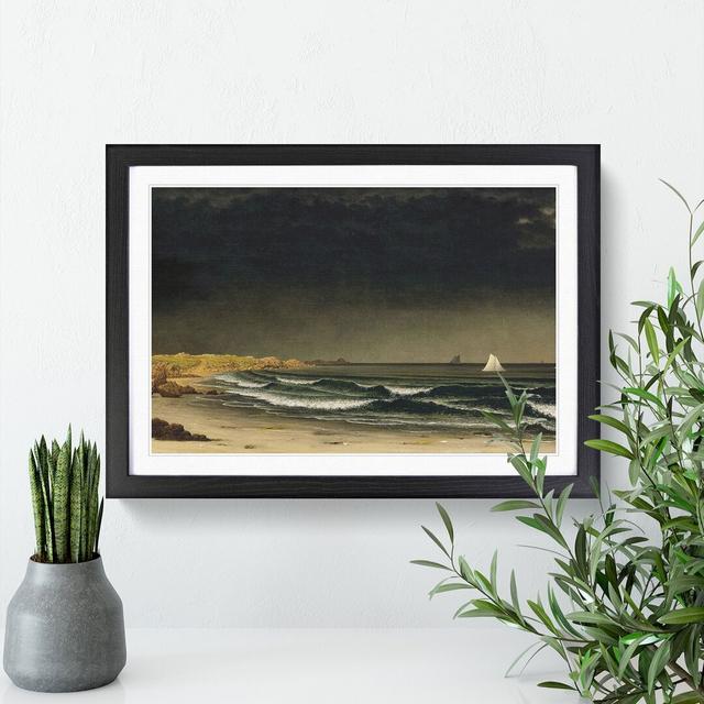 Approaching Storm by Martin Johnson Heade - Picture Frame Painting East Urban Home Size: 36cm H x 48cm W x 2cm D, Frame Option: Black Framed on Productcaster.