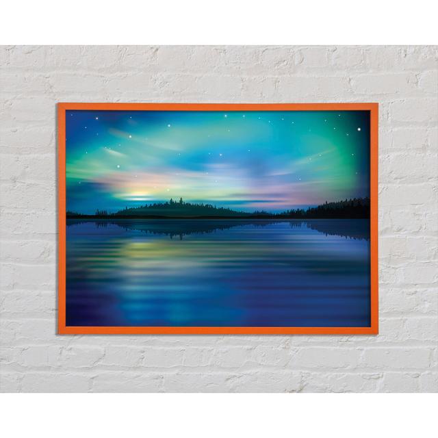 Northern Lights Lake Dream - Single Picture Frame Art Prints Highland Dunes Size: 21cm H x 29.7cm W x 2cm D on Productcaster.