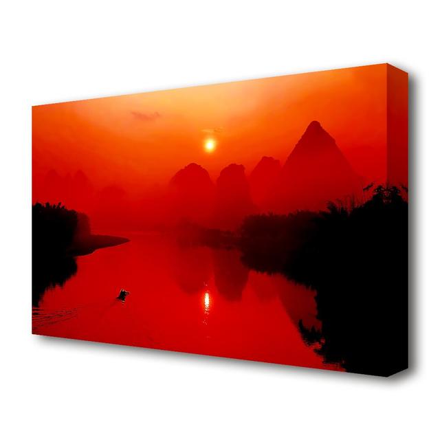 'Red Paradise Lake' Photographic Print on Canvas East Urban Home Size: 81.3 cm H x 121.9 cm W on Productcaster.