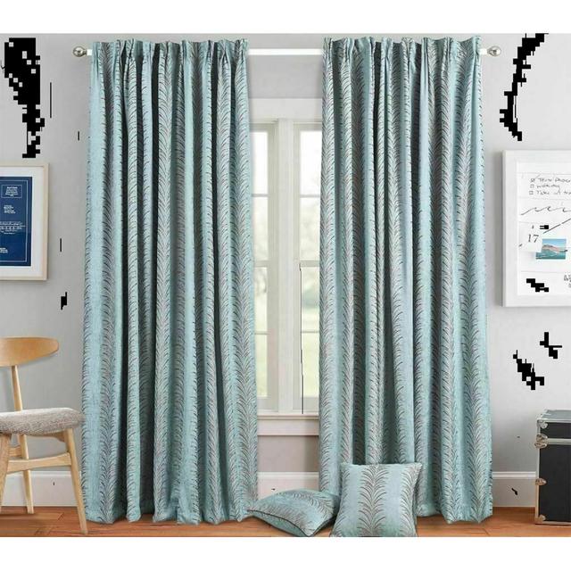 Ancalin Polyester Semi Sheer Pinch Pleat Curtain Pair Marlow Home Co. Curtain Colour: Sage, Panel Size: 228cm Width x 274cm Drop on Productcaster.