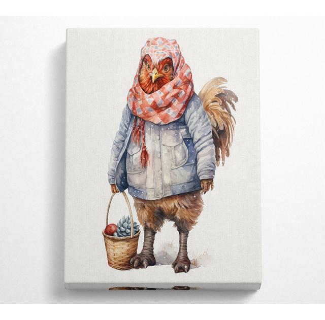 Winter Rooster - Wrapped Canvas Art Prints Bright Star Size: 142.2cm H x 101.6cm W x 10cm D on Productcaster.