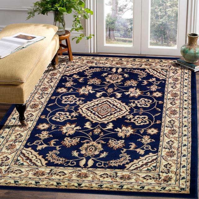 Friedlander Hooked Navy Rug Astoria Grand Rug Size: Rectangle 80 x 150cm on Productcaster.