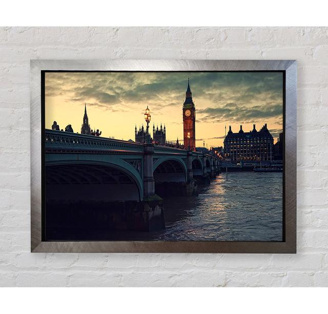 London At Dusk - Single Picture Frame Art Prints Bright Star Size: 59.7cm H x 84.1cm W x 3.4cm D on Productcaster.