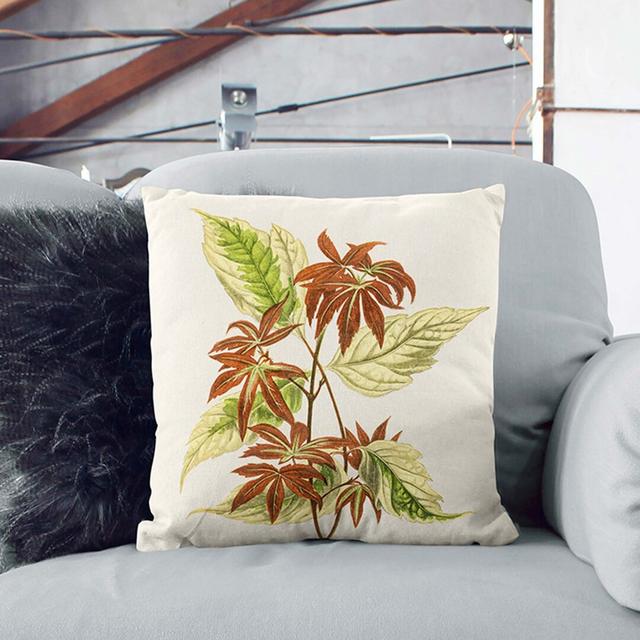 Boxelder Maple Leaf Floral Square Throw Cushion East Urban Home Size: 40cm H x 40cm W x 15cm D, Backing Colour: White on Productcaster.