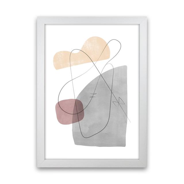 Abstraction with Grey Lines X - Graphic Art Print on Paper 17 Stories Frame Option: White Framed, Size: 46cm H x 34cm W x 3cm D on Productcaster.