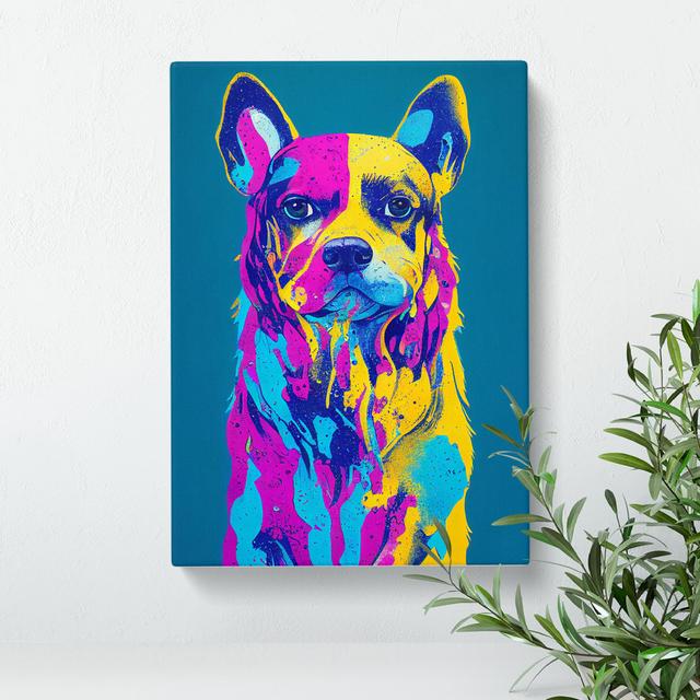 XC1022-1558X Colourful Dog No.2 Abstract - Print Marlow Home Co. Size: 50cm H x 35cm W x 3cm D on Productcaster.