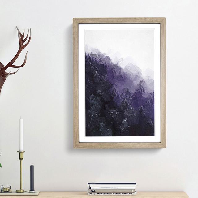 Forest Fog in Germany in Abstract - Picture Frame Painting Print East Urban Home Frame Option: Oak Framed, Size: 65cm H x 48cm W x 2cm D on Productcaster.