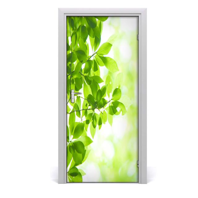 Green Leaves Door Sticker East Urban Home on Productcaster.