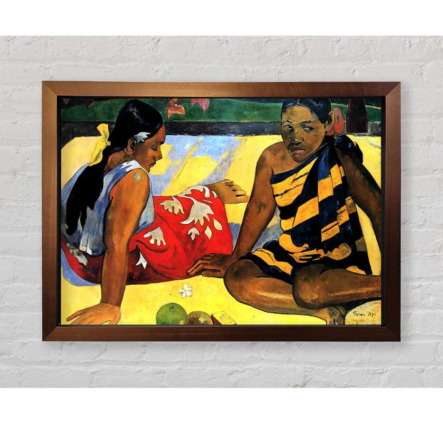 Two Women From Tahiti by Paul Gauguin - Single Picture Frame Art Prints Rosalind Wheeler Size: 59.7cm H x 84.1cm W x 3.4cm D on Productcaster.