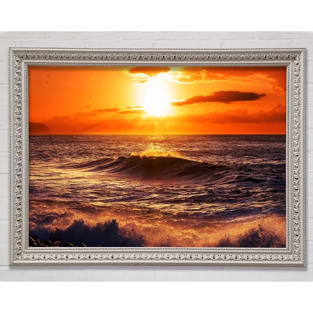 Sun Blaze Waves - Single Picture Frame Art Prints Bright Star Size: 29.7cm H x 42cm W on Productcaster.