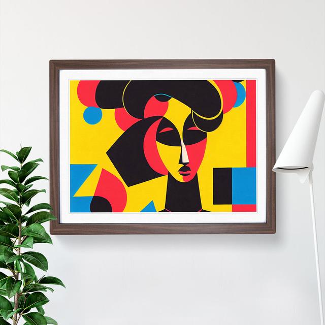 Abstract Woman in Colour Vol.3 - Picture Frame Graphic Art Marlow Home Co. Frame Colour: Walnut, Size: 25cm H x 34cm W x 2cm D on Productcaster.