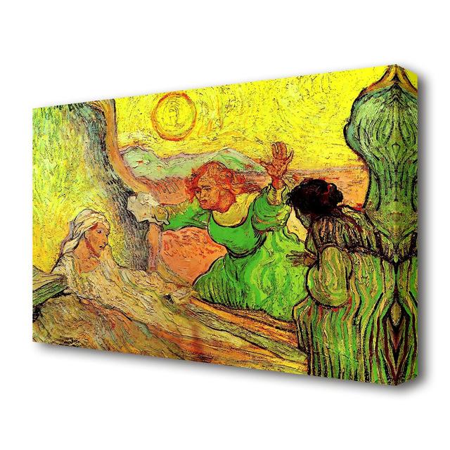 'The Raising of Lazarus After Rembrandt' by Vincent Van Gogh Oil Painting Print on Wrapped Canvas East Urban Home Size: 50.8 cm H x 81.3 cm W on Productcaster.