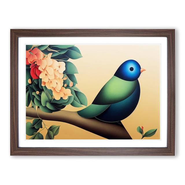 Epic Bird - Picture Frame Graphic Art 17 Stories Size: 25cm H x 34cm W x 2cm D, Frame Colour: Walnut on Productcaster.