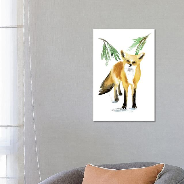 Snowy Fox II by Annie Warren - Wrapped Canvas Print Union Rustic Size: 66.04cm H x 45.72cm W x 1.905cm D on Productcaster.