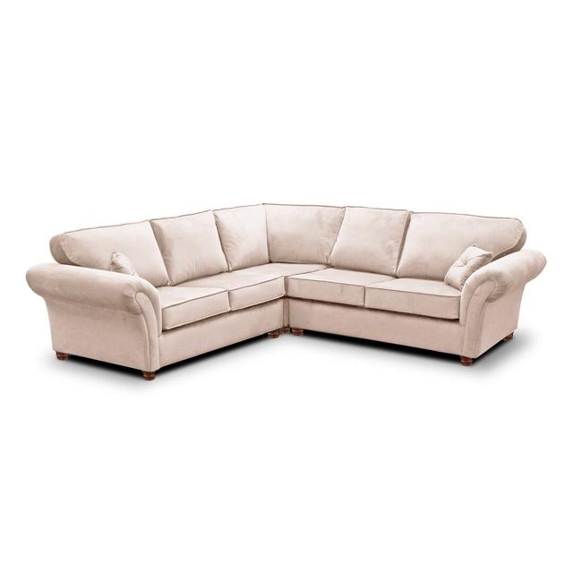 Lila 3 - Piece Velvet Corner Sectional Mercer41 Upholstery Colour: Blush on Productcaster.