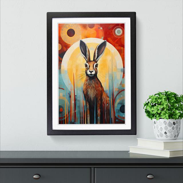 Hare Abstract - Single Picture Frame Print on Wood Brambly Cottage Size: 34cmH x 25cmW on Productcaster.