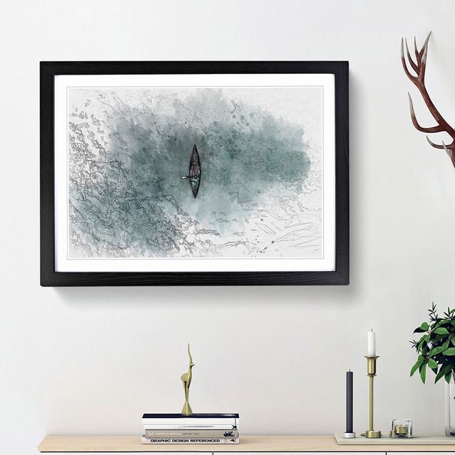 High Above the Boat in Abstract - Picture Frame Graphic Art Print East Urban Home Frame Option: Black Framed, Size: 36cm H x 48cm W x 2cm D on Productcaster.