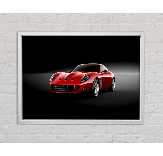 Ferrari Front Red - Einzelner Bilderrahmen Kunstdrucke auf Leinwand Bright Star Größe: 100 cm H x 141,4 cm B x 3,3 cm T on Productcaster.