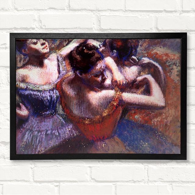 Gerahmtes Leinwandbild Degas Dancers Framed Print ClassicLiving Größe: 42cm H x 59.7cm W x 3cm D, Format: Silver Framed Paper on Productcaster.