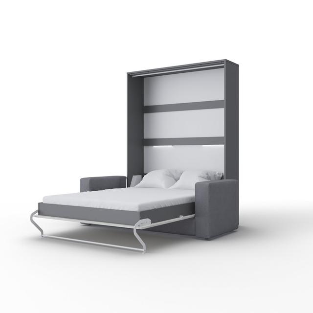 Ayvri Upholstered Murphy Bed Ivy Bronx Colour: Slate Grey/Oak Moncao/Grey on Productcaster.