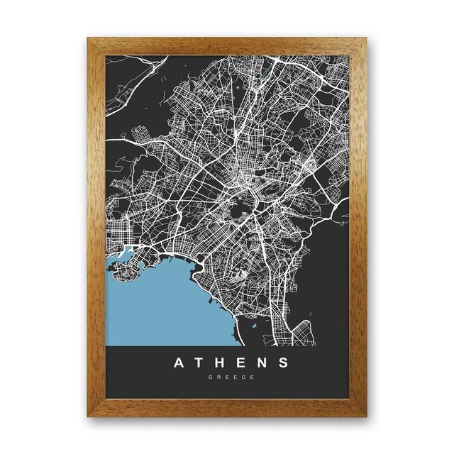 Athens - Wrapped Graphic Art Print on Canvas Borough Wharf Format: Brown Paper, Size: 46cm H x 34cm W x 3cm D on Productcaster.