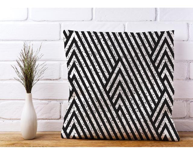 Cuthbert Oblique Grunge Chevron Square Throw Cushion Corrigan Studio on Productcaster.