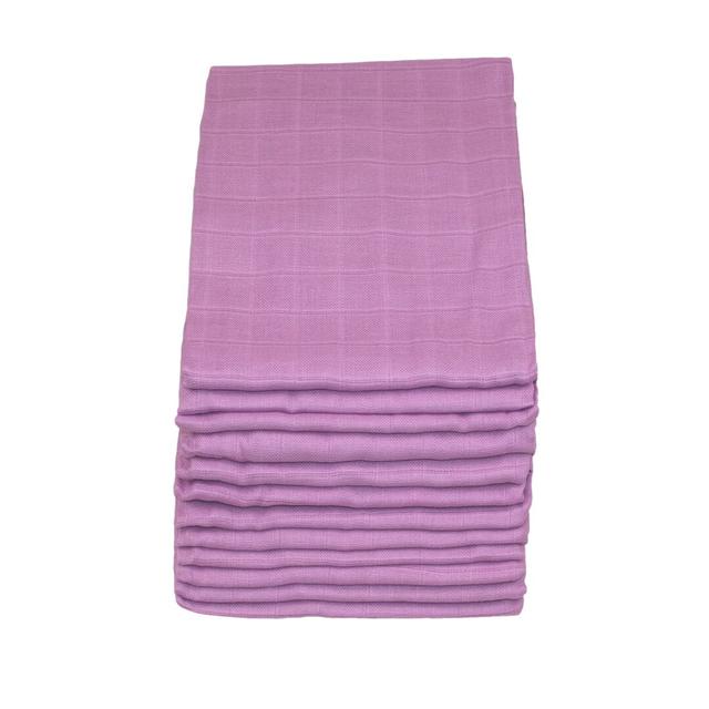 Nottingham MuslinZ 100% Cotton 12 - Piece Muslin Squares (Set of 12) Symple Stuff Colour: Purple on Productcaster.