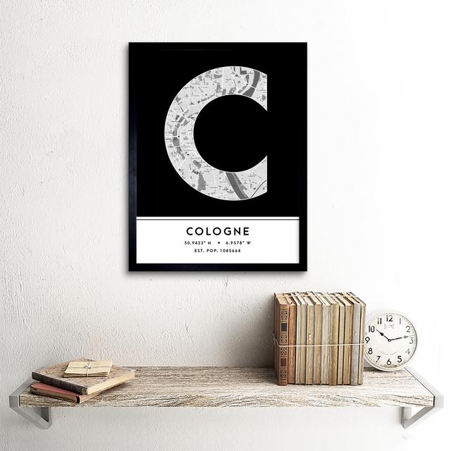 Cologne Germany City - Single Picture Frame Typography Wee Blue Coo on Productcaster.